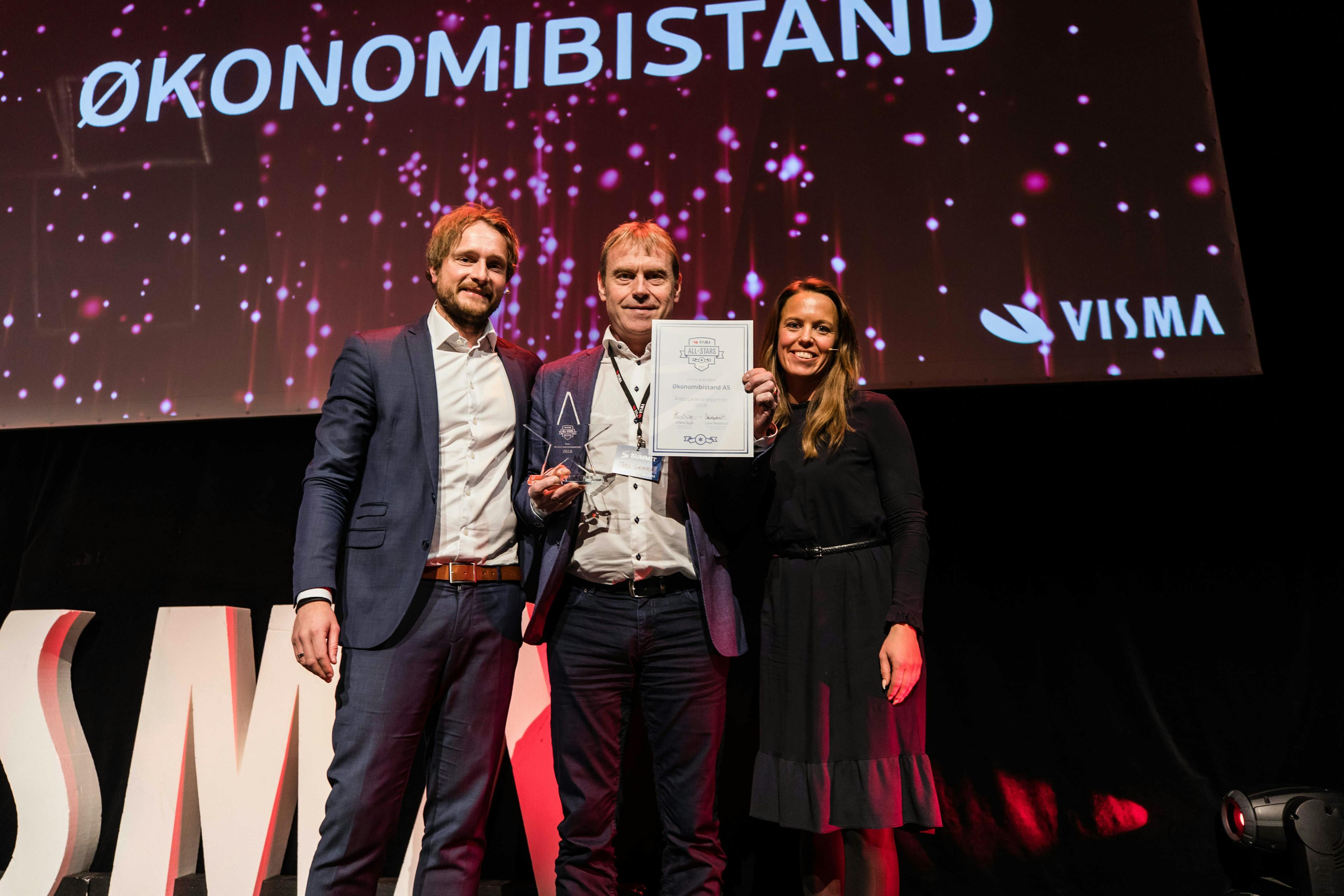 Visma All Stars, ØkonomiBistand ble årets leveransepartner 2018
